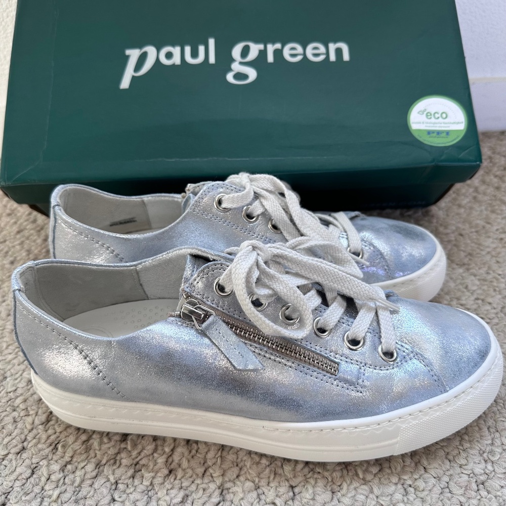PAUL GREEN Lacey Sneaker metallic US8/UK 5.5